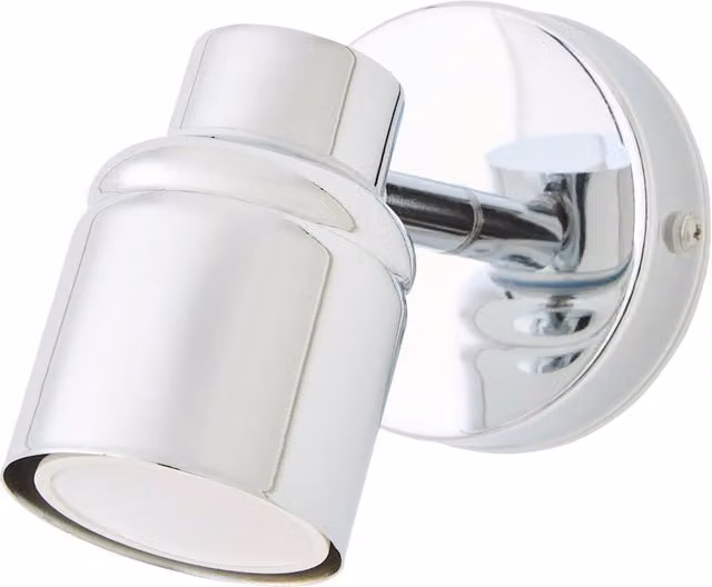 Benton IP44 Adjustable Chrome Metal Bathroom Wall Spotlight