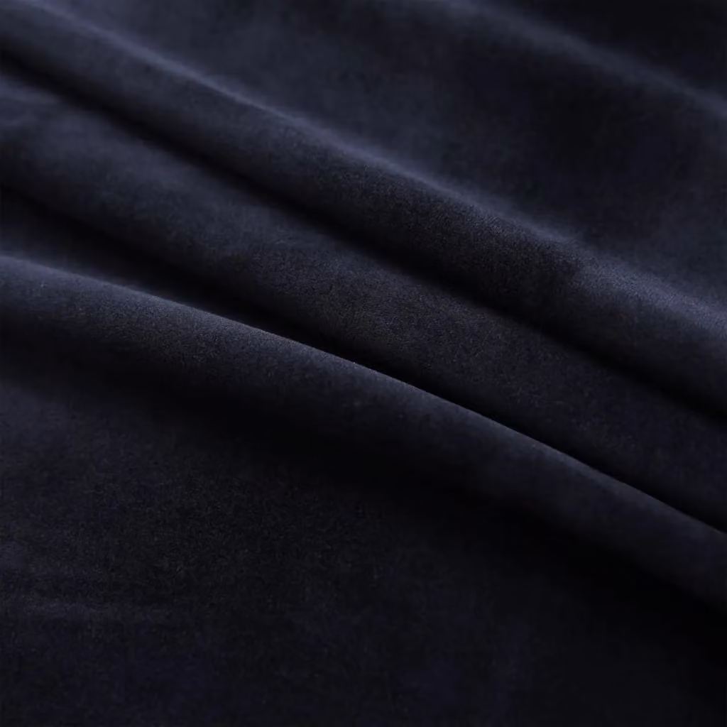 Berkfield Home Blackout Velvet Curtain with Eyelets, Black, W: 290 cm, H: 245 cm – 3