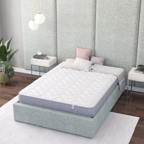 Aspire Beds 800 Eco Foam Hybrid Sprung Support Mattress in White, W/D/H: 90 x 190 x 20 cm – 1