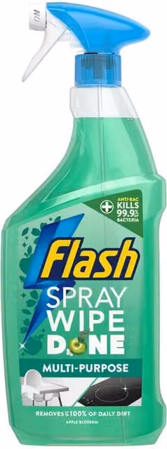 Flash Multi Purpose Spray Wipe Done Green