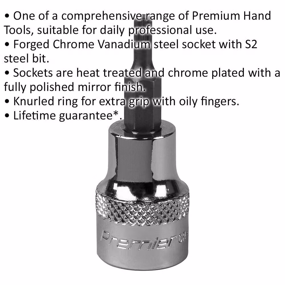 Loops M3 Forged Spline Socket Bit 3/8 inch Square Drive Stainless Steel Silver – 2
