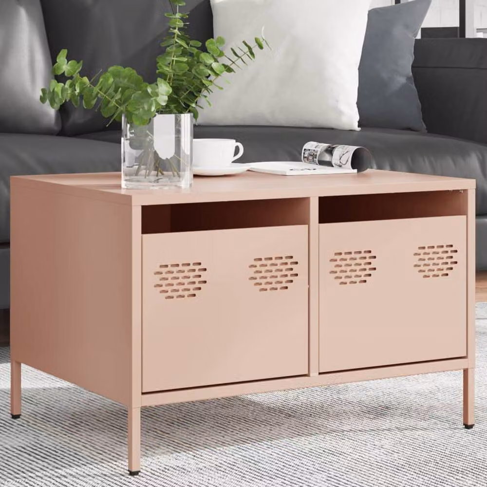 Berkfield Home Industrial TV Cabinet in Pink, W: 68 cm, D: 50 cm, H: 43.5 cm – 2