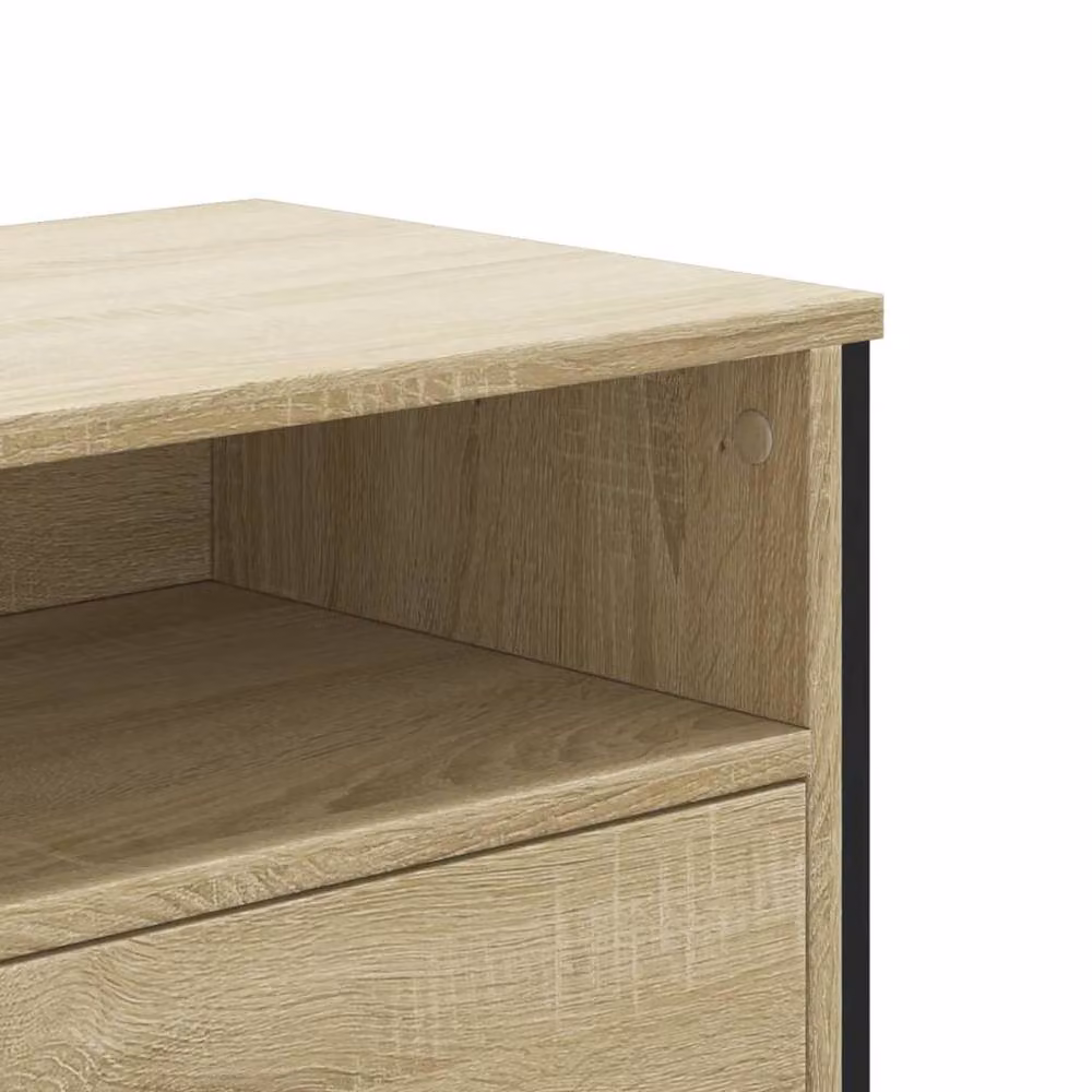 Berkfield Home TV Cabinet in Beige Sonoma Oak, W/D/H: 122 x 34 x 41 cm – 4
