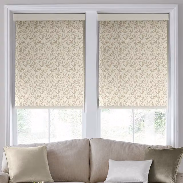 Laura Ashley Willow Leaf Translucent Made To Measure Roller Blind in Beige Floral Polyester