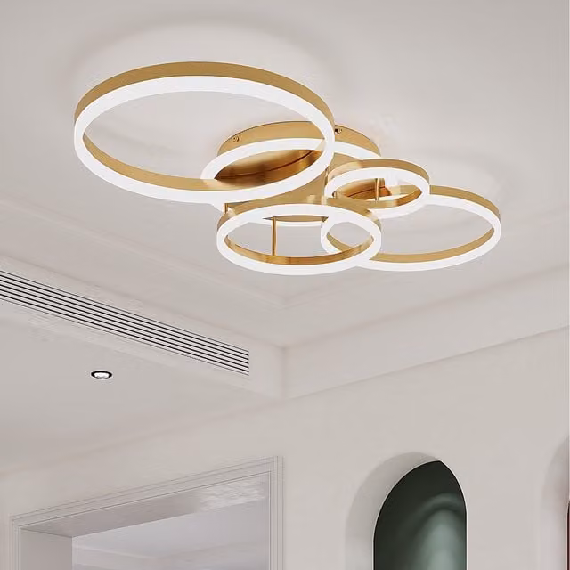 Komore Classic Gold Ring LED Ceiling Light in Gold/Brass