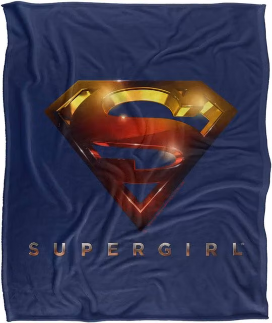 Warner Bros. Supergirl The TV Series Logo Glare Silky Touch Super Soft Fleece Throw Blanket, Multicolour – 6