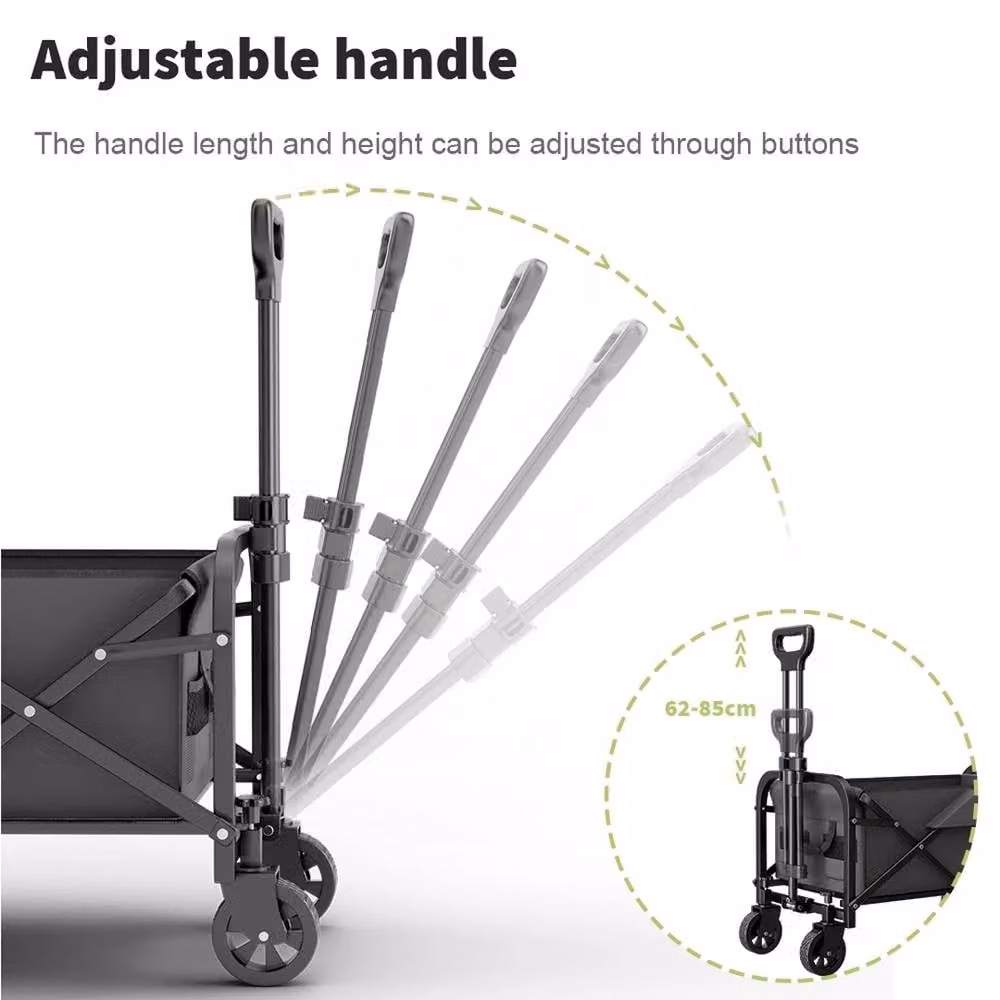 SPETLEK Portable Camping Garden Trolley Wagon in Black – 4
