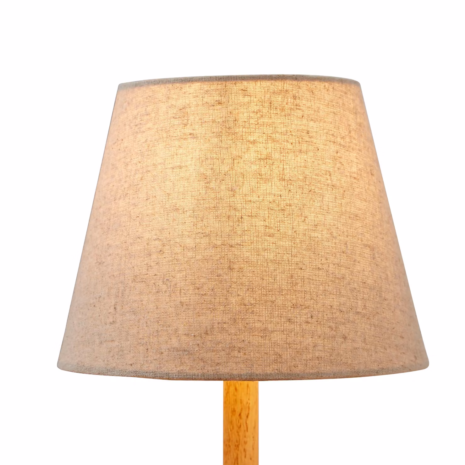 Lighting Collection Linen Tapered Cone Lamp Shade in Beige, Diameter: 20 cm – 2