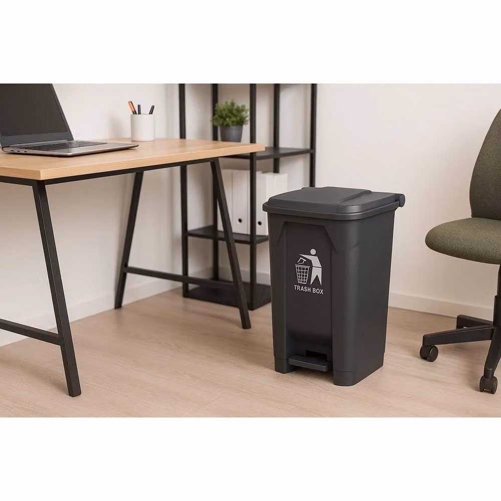 Kelvenix 80L Black Plastic Pedal Bin – 3