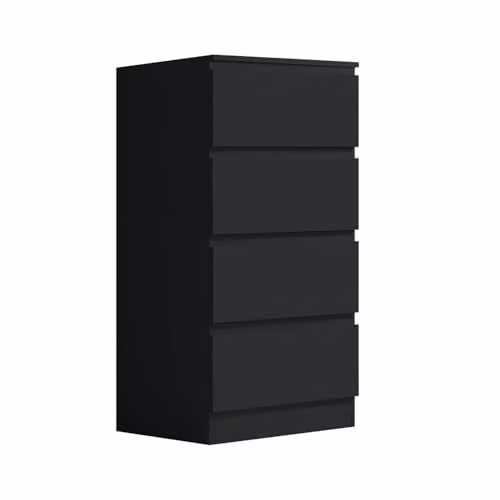 FWStyle Carlton 4 Drawer Chest of Drawers in Matt Black