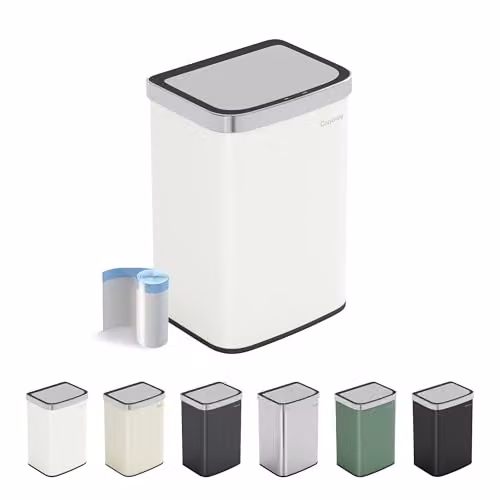 MCC Direct Smart Sensor Motion Activated Kitchen Waste Bin, White, 16L