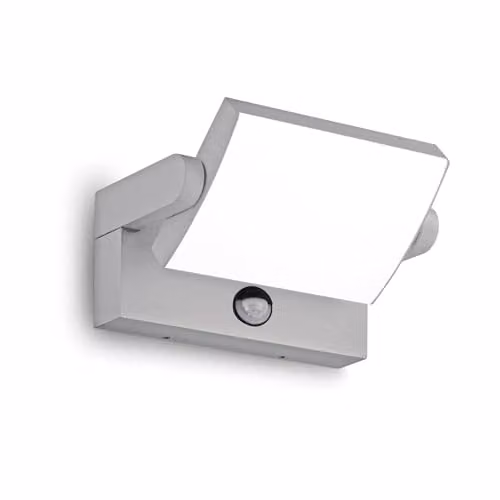Netlighting Swipe PIR Integrated LED Outdoor Down Wall Lamp, Grey, 2000Lm, 3000K, IP54