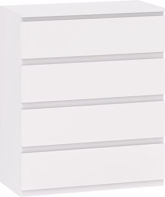 HOMCOM Modern White Chest of Four Drawers – 1