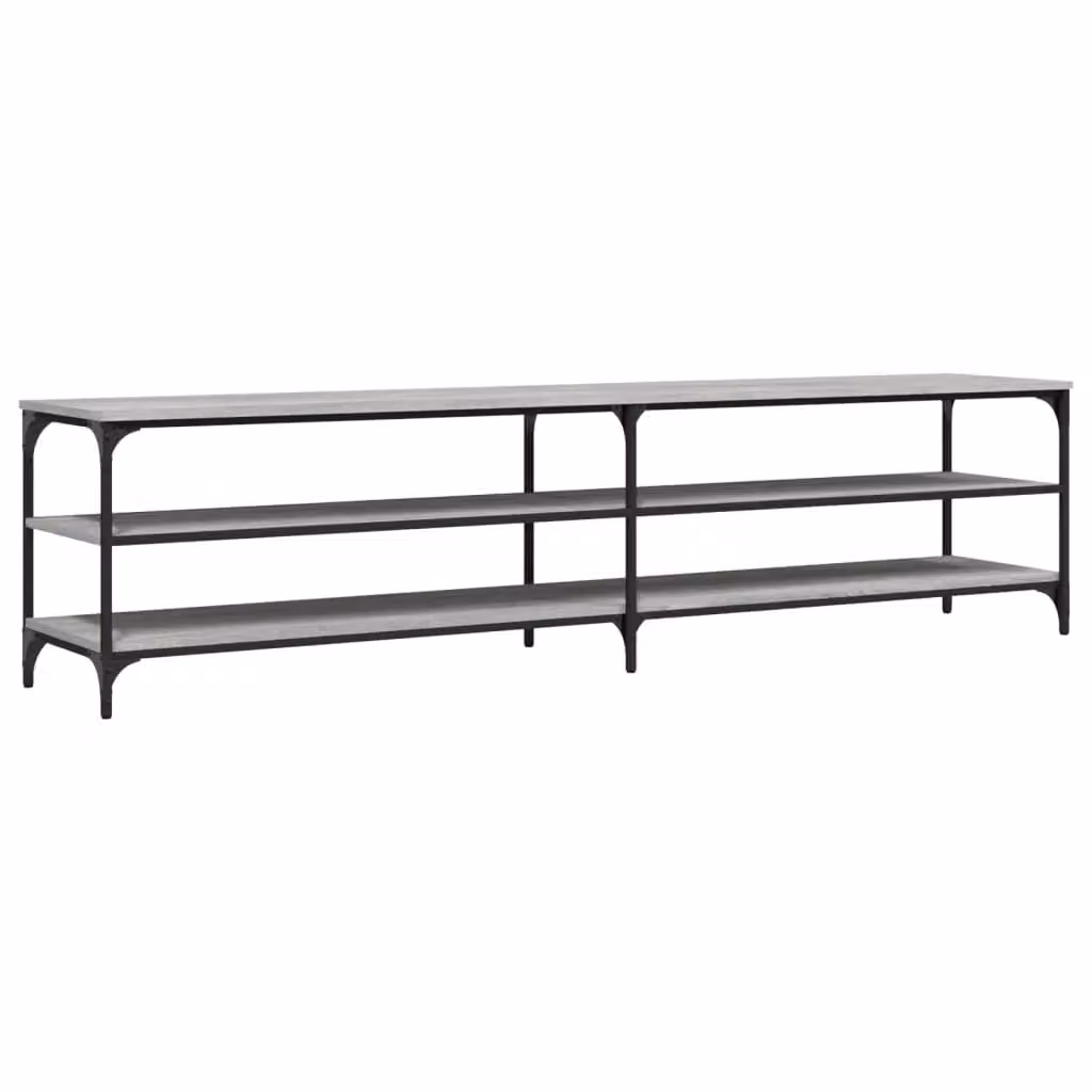 Berkfield Home Grey Sonoma TV Cabinet in Engineered Wood and Metal, W/D/H: 200 x 30 x 50 cm – 2