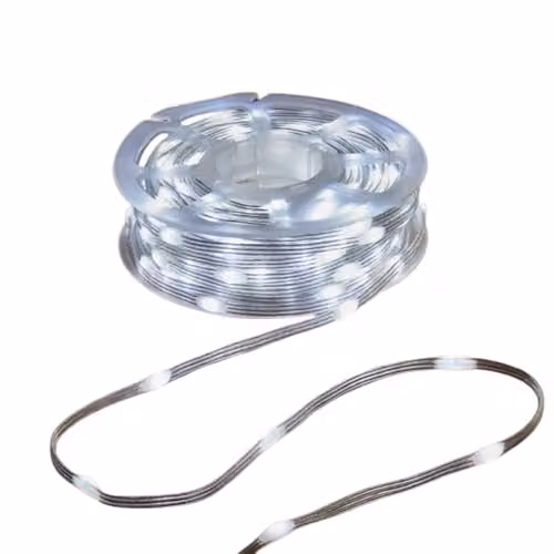 Samuel ALEXANDER 75m Two Tone Christmas String Lights with 1000 Warm White and Cool White LEDs in White and Transparent – 2