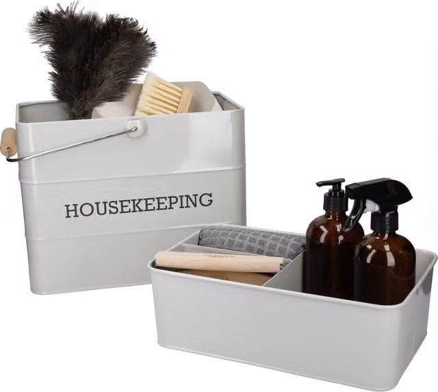 KitchenCraft Living Nostalgia Housekeeping Tin in Grey