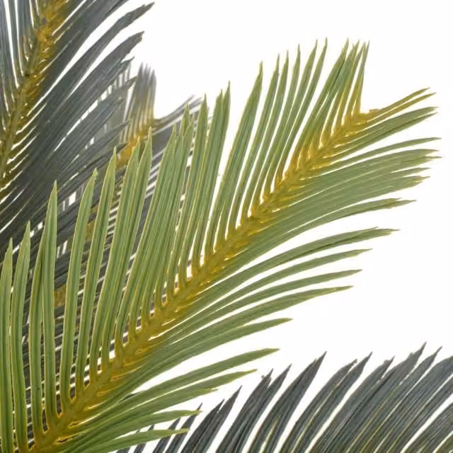 Berkfield Home Artificial Cycas Palm Plant with Pot, Green, Height: 90 cm
