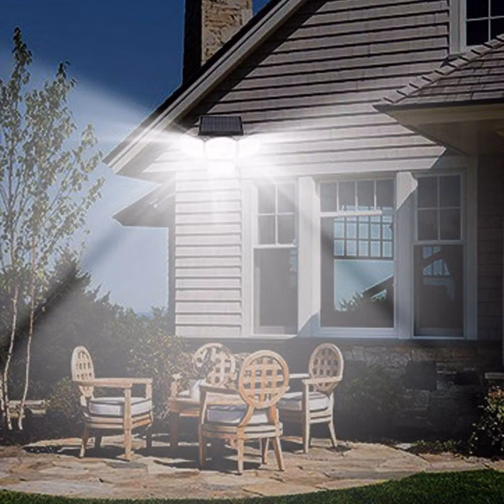 Havendro 346 LED Solar Power Motion Sensor Wall Light Outdoor Garden Floodlight in Black – 3