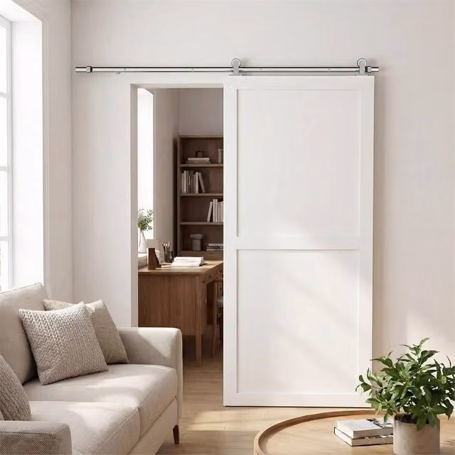 Nordara Heavy Duty 304 Stainless Steel Sliding Door Hardware Kit in Silver – 1