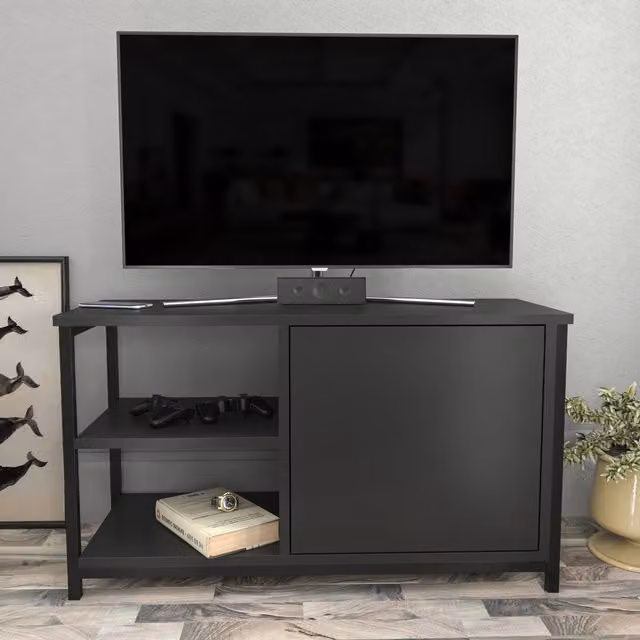 Decorotika Muskegon TV Unit in Black and Anthracite
