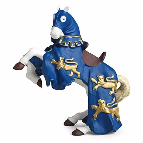 Papo Blue King Richard Realistic Horse Figure from the Fantasy & Medieval Collection – 1