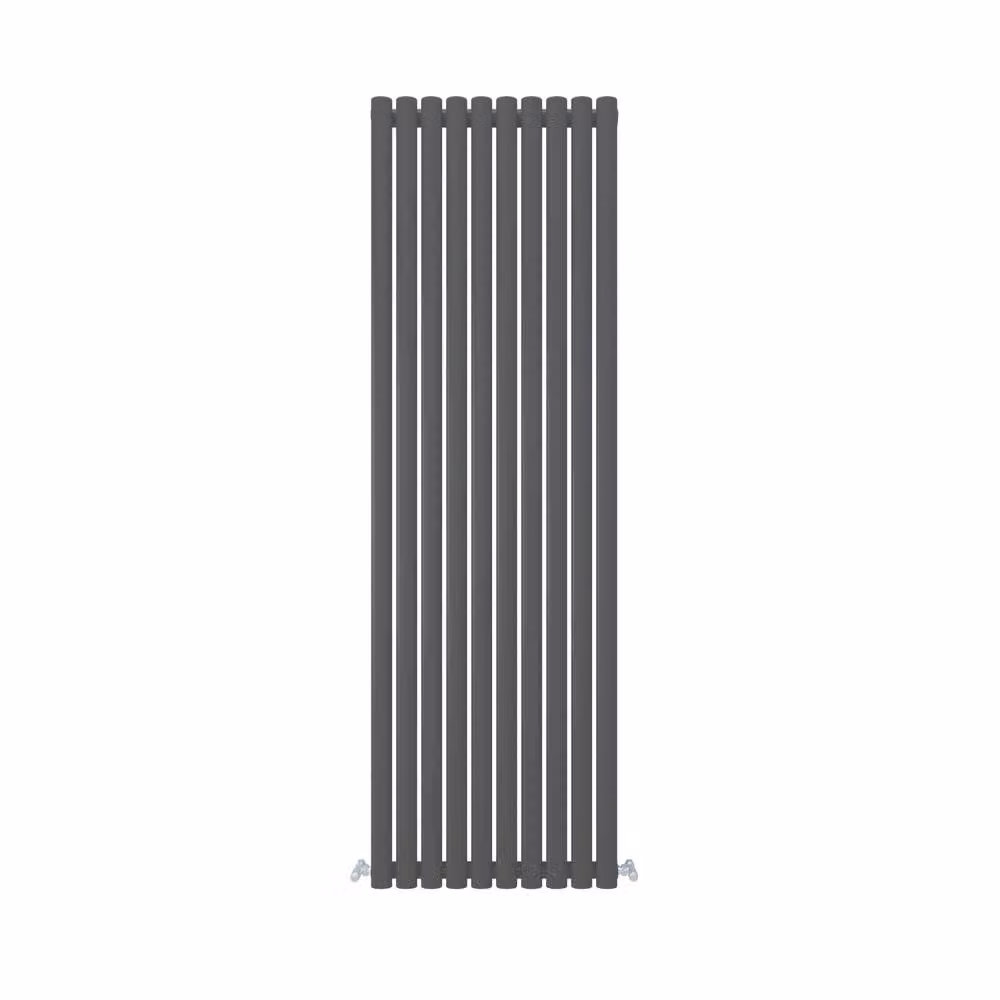 Banyetti Orva Anthracite Vertical Single Oval Column Radiator, Charcoal, H 180 cm x W 59 cm – 3