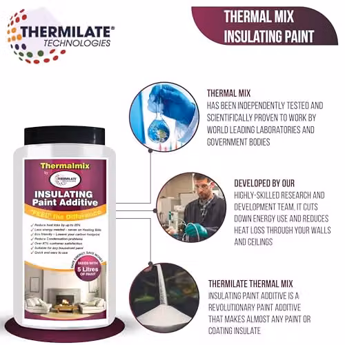 Thermilate Technologies Thermalmix Insulating Paint Additive, Transparent – 3