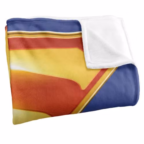 DC Comics Superman 2025 New Logo White Super Soft Fleece Throw Blanket, W/D/H: 152 x 127 cm – 2