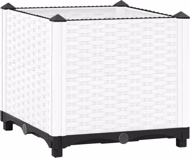 Berkfield Home White Polypropylene Raised Bed, W/D/H: 40 x 40 x 38 cm