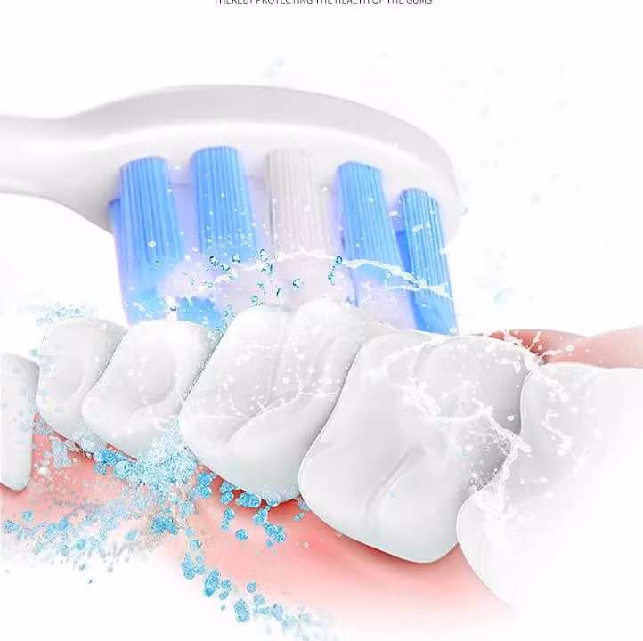 Leaper Adult 6-Speed Soft Bristle Electric Sonic Toothbrush in White