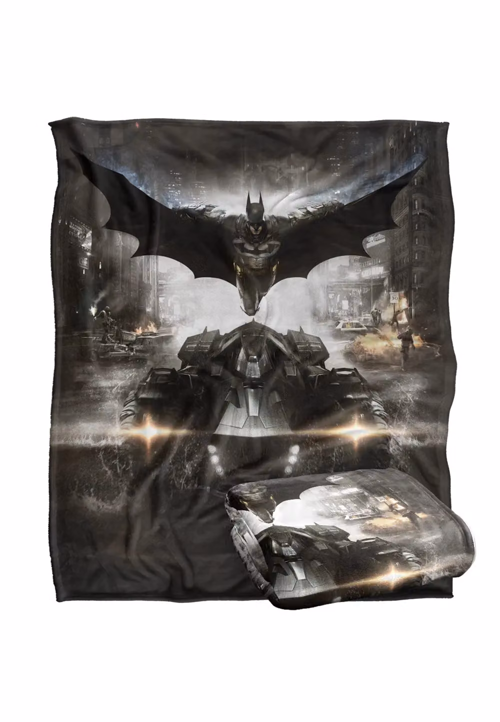 Warner Brothers Batman Arkham Knight Officially Licensed Silky Touch Super Soft Throw Blanket, White, W: 152 cm, D: 127 cm – 2