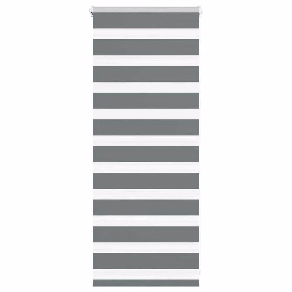 Berkfield Home Elegant Zebra Blind in Dark Grey, W: 60 cm, H: 100 cm – 2
