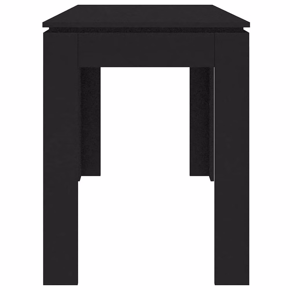 Berkfield Home Modern Rectangular Dining Table in Black, W/D/H: 120 x 60 x 76 cm – 4