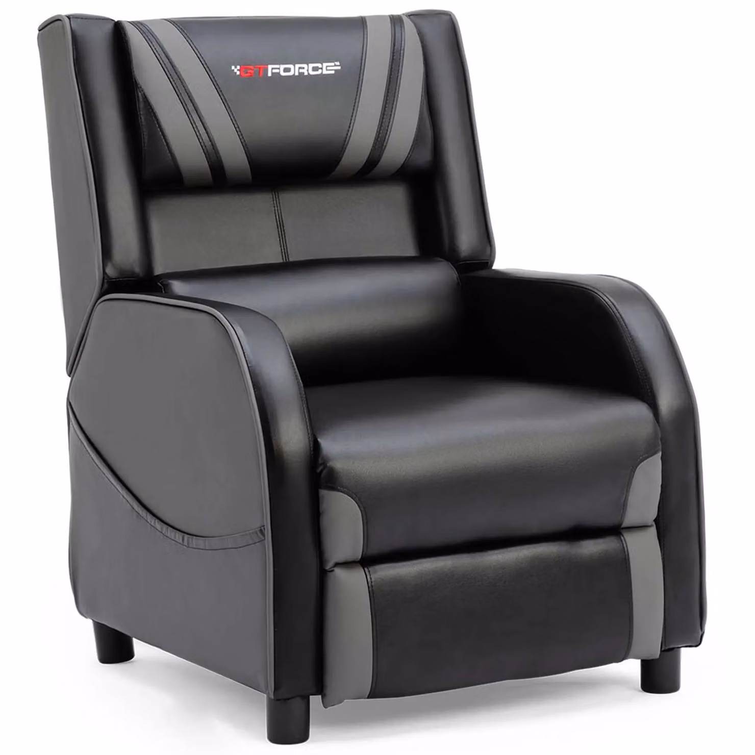 GTForce Ranger S Faux Leather Recliner Gaming Chair in Grey and Black – 2
