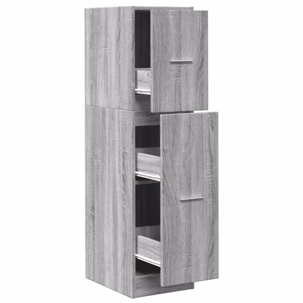 Berkfield Home Apothecary Cabinet in Grey Sonoma, W: 30 cm, D: 41 cm, H: 118 cm – 2