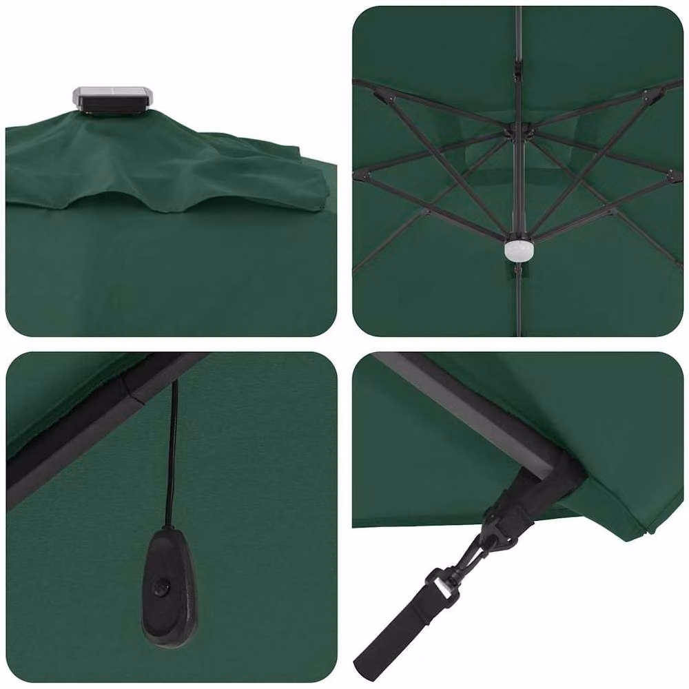Berkfield Home Green Cantilever Umbrella with Polyester and Metal Construction – 5