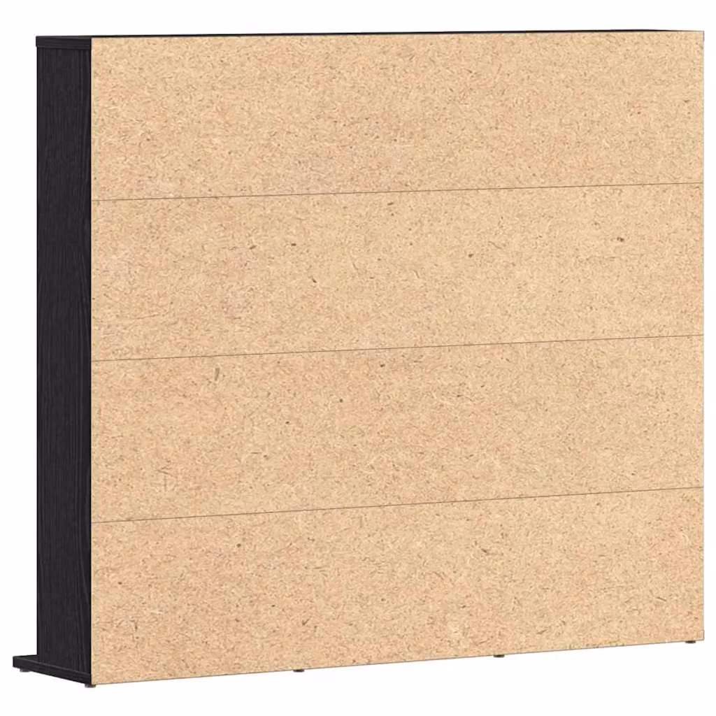 Berkfield Home Black Oak CD Cabinet in Engineered Wood, W: 100 cm, D: 23 cm, H: 89.5 cm – 4