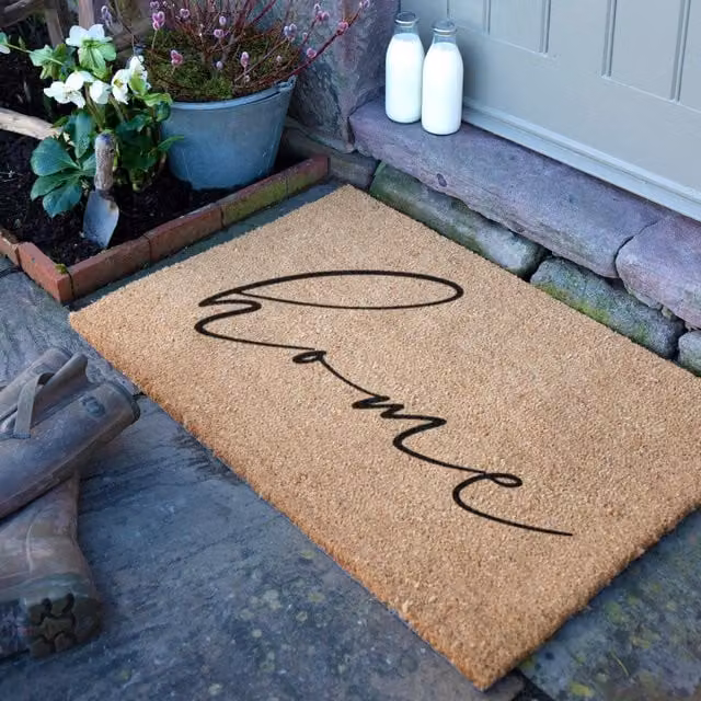 Artsy Mats Brown Coir and Natural Rubber Doormat, W: 90 cm, D: 60 cm – 1