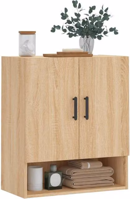 Berkfield Home Sonoma Oak Wall Cabinet in Light Brown, W: 60 cm, D: 31 cm, H: 70 cm