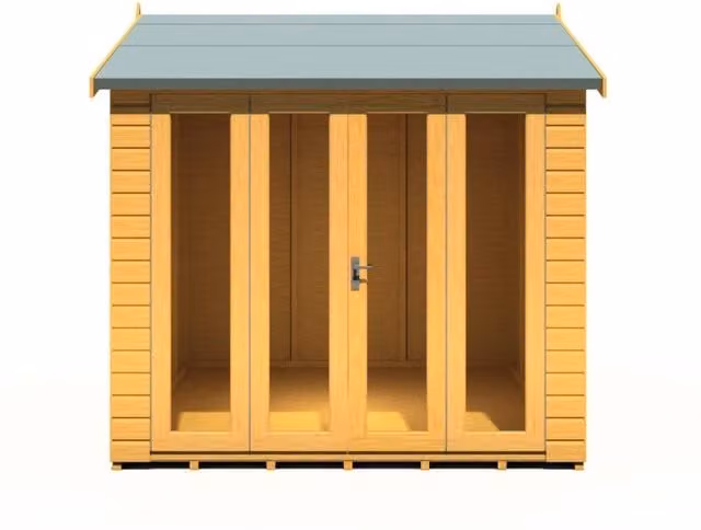 Shires Blenhiem Wood Summerhouse in Brown, W: 253.4 cm, D: 259.4 cm, H: 246.2 cm