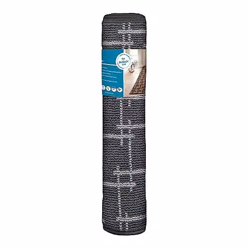 JVL Vector Machine Washable Latex Backed Runner Doormat, Grey, W: 57 cm, L: 150 cm – 6