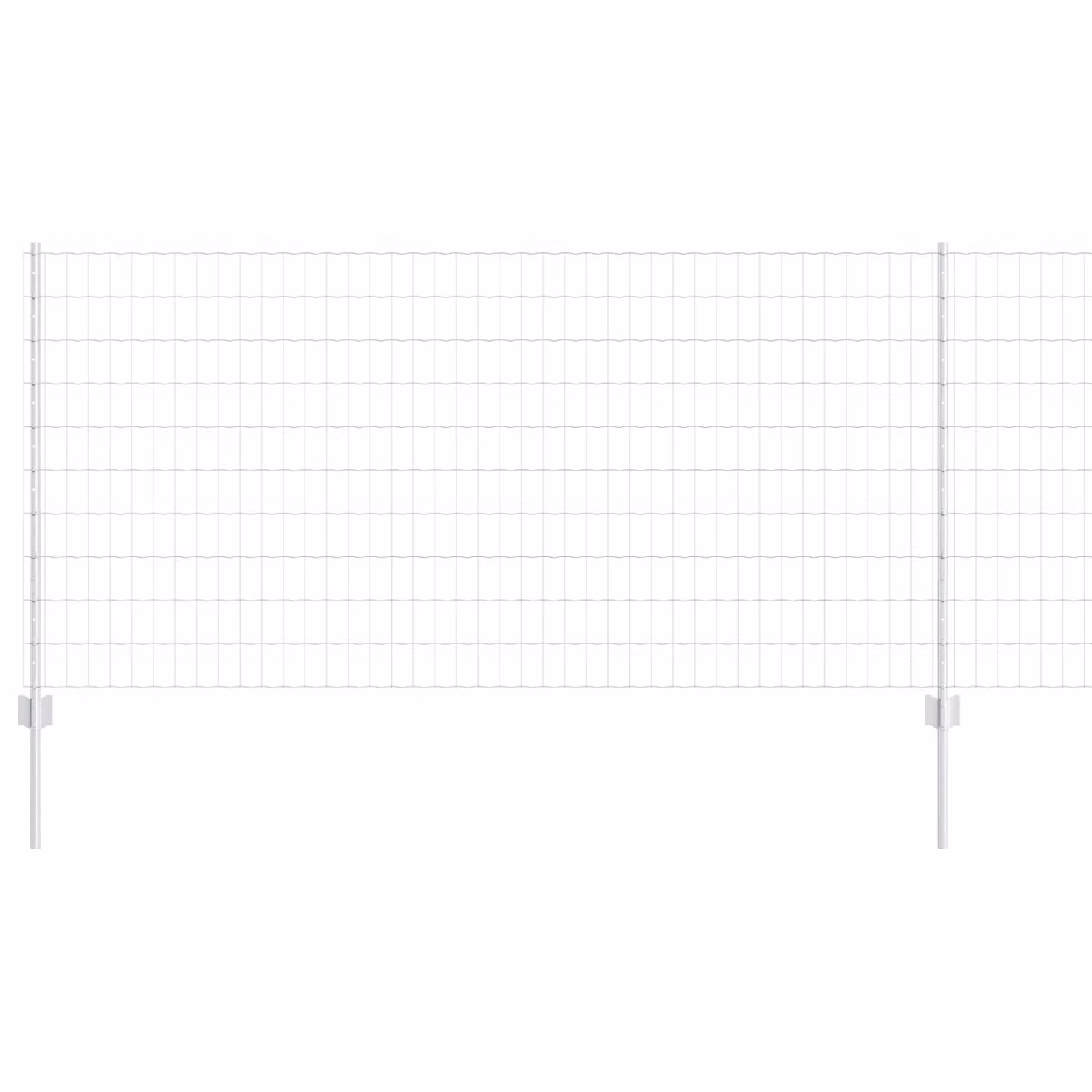 Berkfield Home Euro Fence with 10 U Posts, Silver Galvanised Steel, W: 10 m, H: 1 m – 2