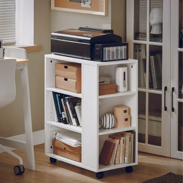 SoBuy 3-Tier Mobile Storage Side Table in White