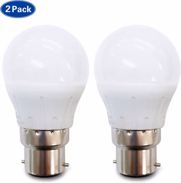 Livingandhome 5W LED B22 Ball Bulb, Neutral White
