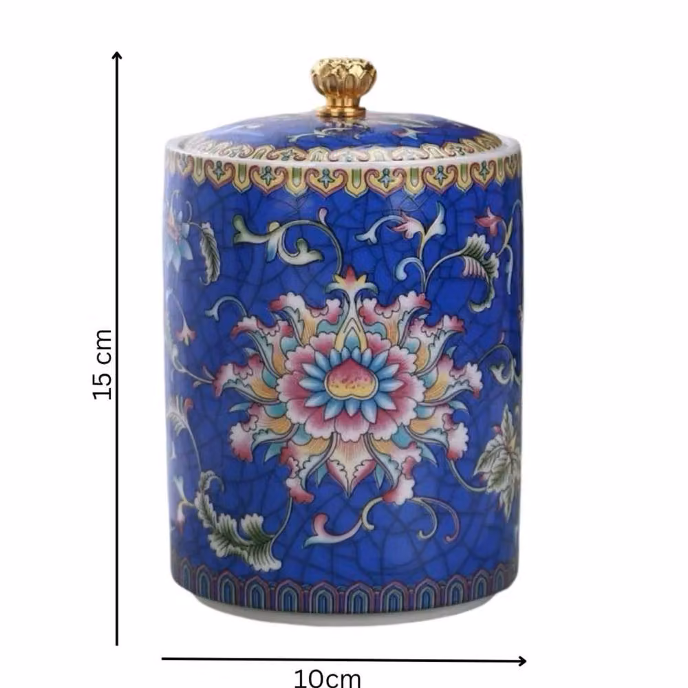 Candle Up Tranquil Deep Blue Large Soy Wax Tabletop Candle in Blue and Multicolour – 2