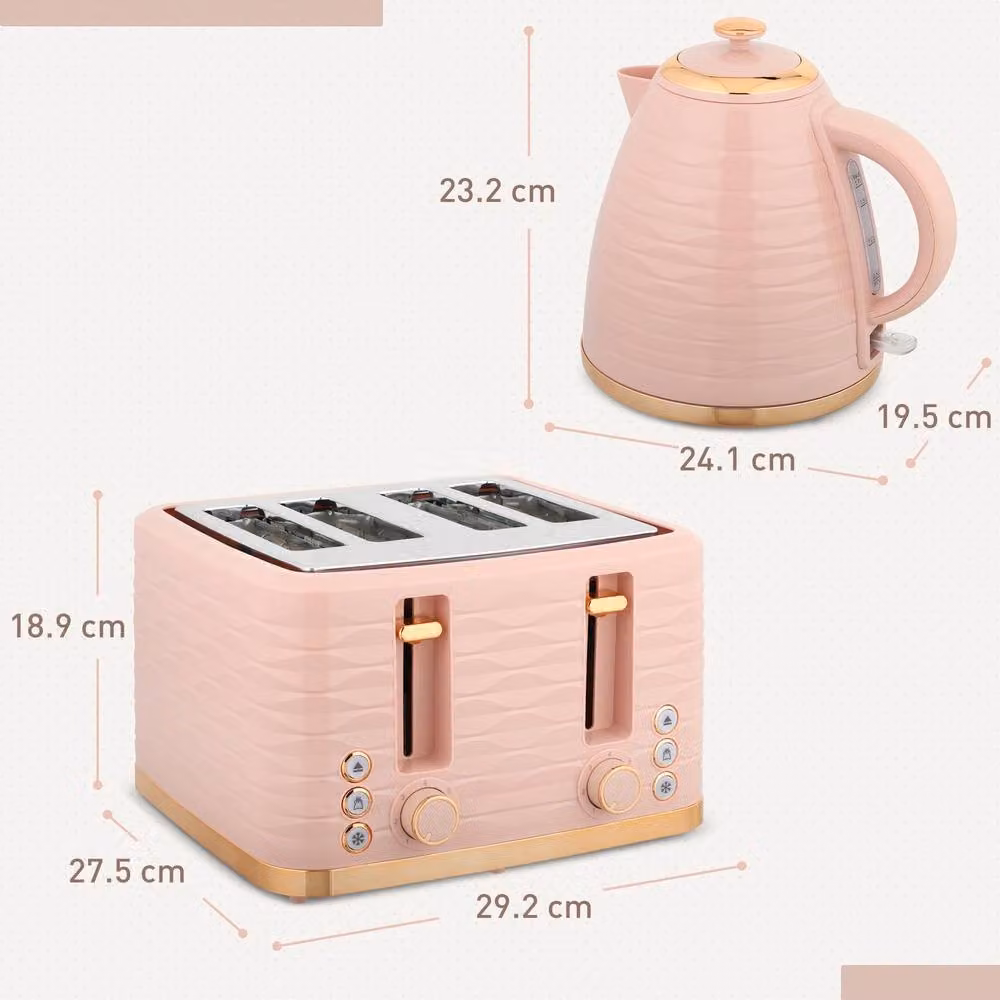 STILVORA Kettle and Toaster Set, Pink – 2