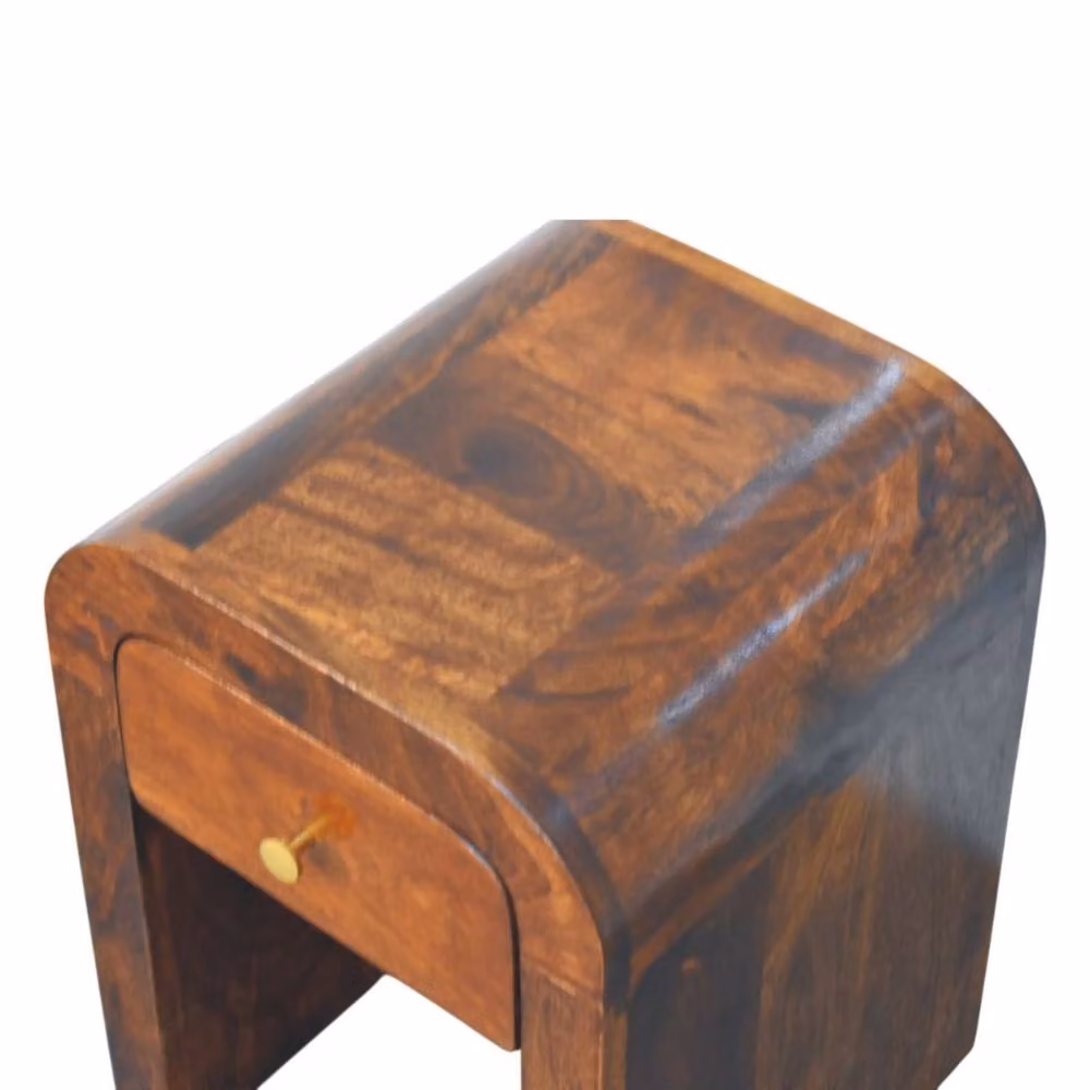 Wyld Haus Chioggia Mango Wood Bedside Table in Brown, W/D/H: 40 x 30 x 30 cm – 5
