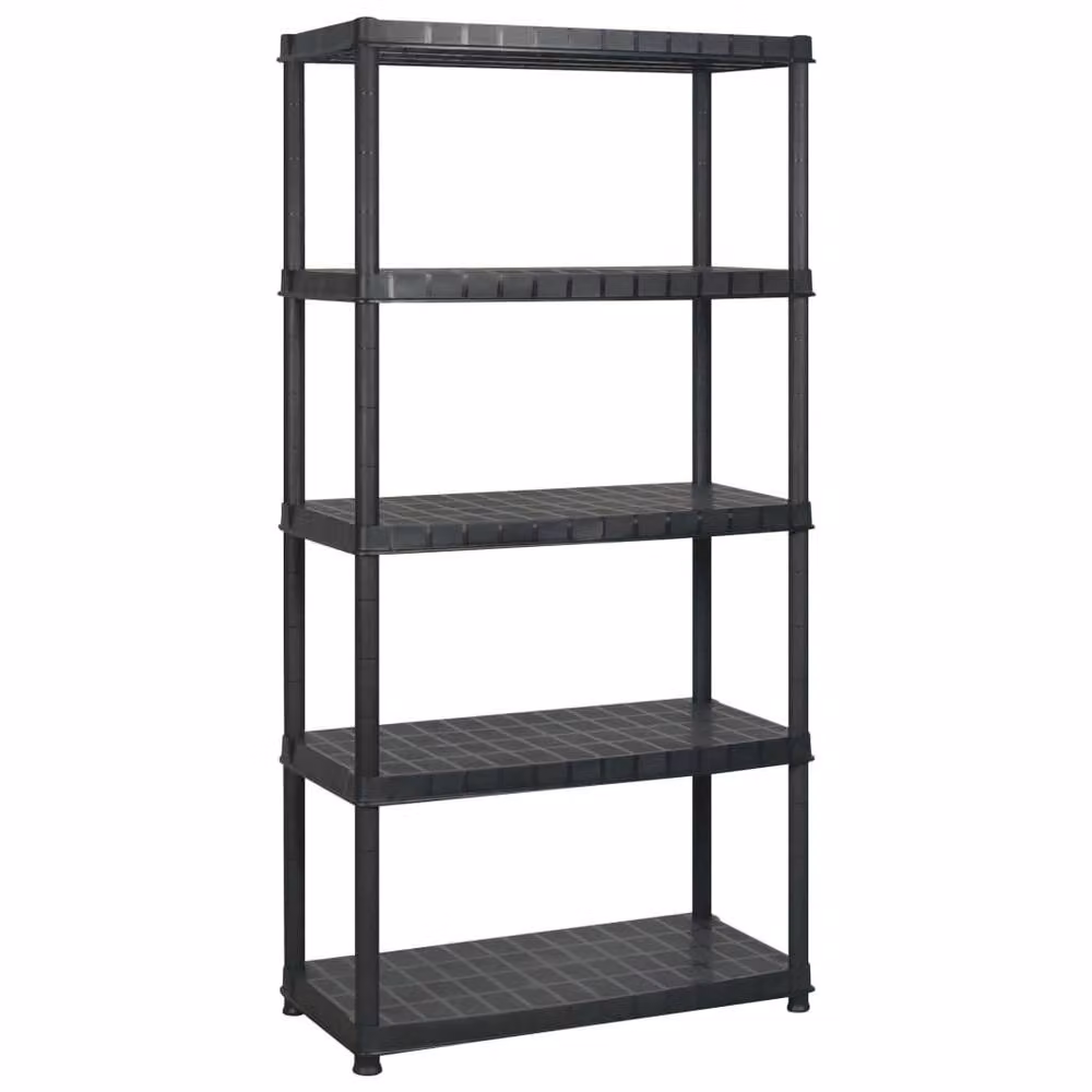 Berkfield Home 5-Tier Storage Shelf, Black, W/D/H: 45.7 x 45.7 x 185 cm – 3
