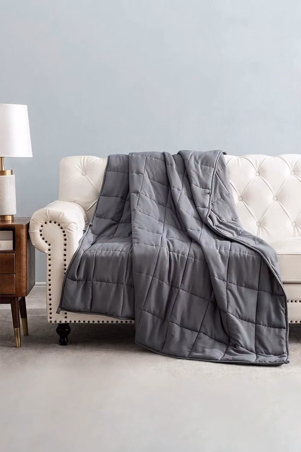 Living and Home Grey Weighted Blanket for Adults, 5.7 kg, W: 125 cm, L: 200 cm – 3