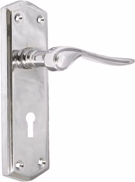 Betley Butterfly Door Handles in Chrome Silver